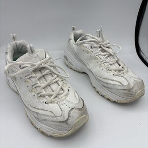 Skechers Sneakers Womens Size 8.5 EW Extra Wide D'Lites White Comfort Walking D3